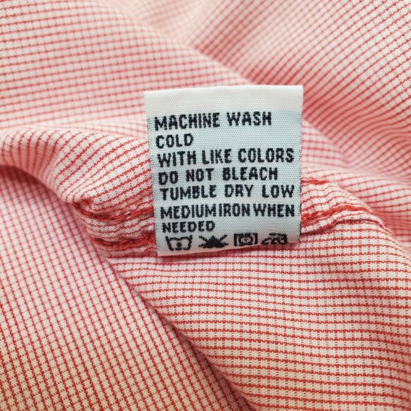 PAPER DENIM & CLOTH Shirt Mens L Red & White Roll Tab Long Sleeve Button Cotton - Picture 11 of 12